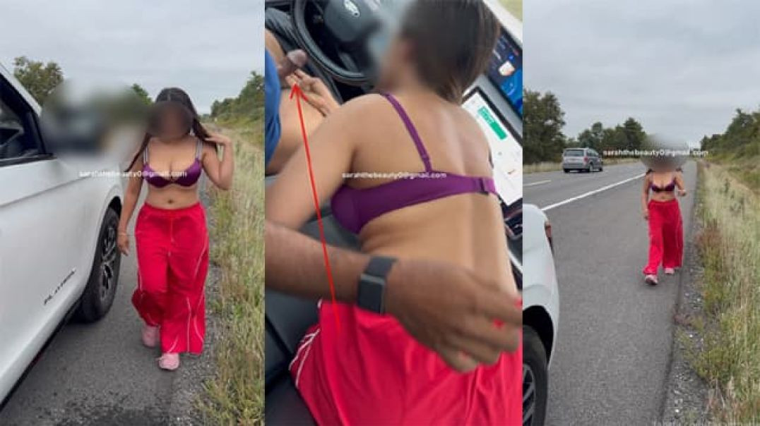 Hot Wife from Pune Sarahthebeauty New Highway Dare Nude Fucking in Car XXX