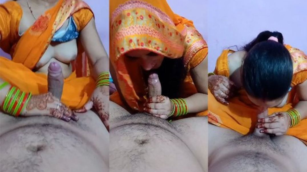 Horny Sexy Married Randi Village Bhabhi Giving Handjob & Blowing to Devar Big Thick Dick