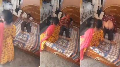 Biwi ke samne jawam sali ki chut chudai ki tharki pati ne