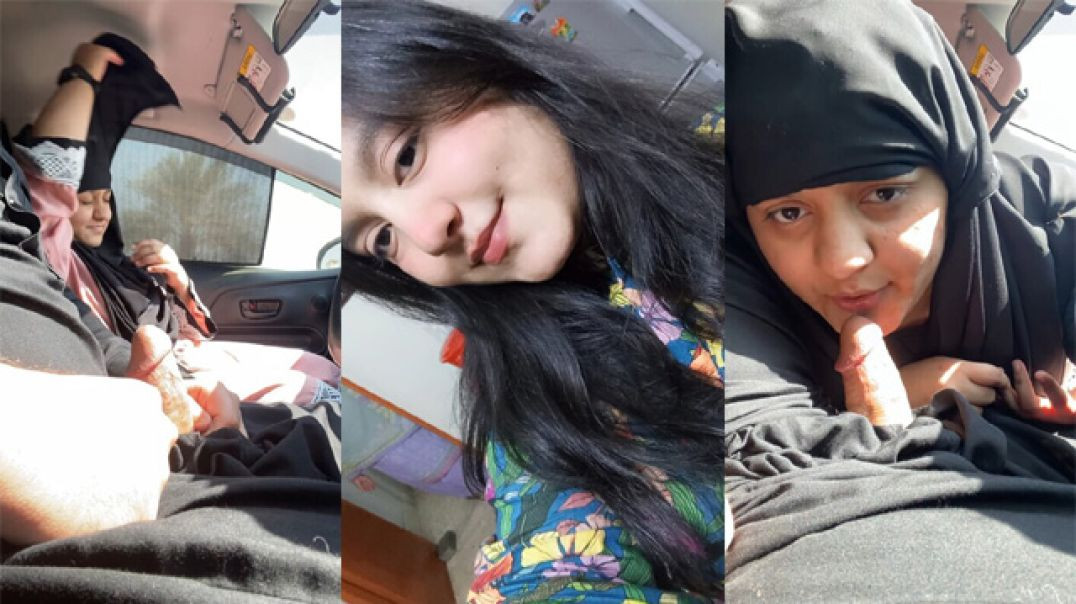 Chubby Hijabi Muslim Girl Sucking Cousin Dick In Car and Hard Fucking