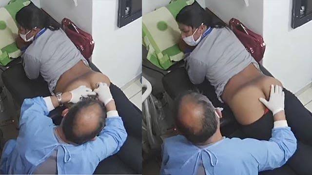 Tamil Mallu Women in Clinic Room Fingering Her Pussy by Doctor Captured in CCTV mms