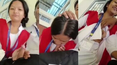 Assam college girl ne blowjob diya BF ko classroom me new sex mms